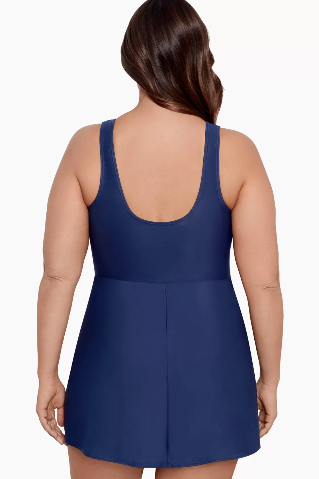 Miraclesuit Tankini Tops^Plus Size Must Haves Marais One Piece Swim Dress Black
