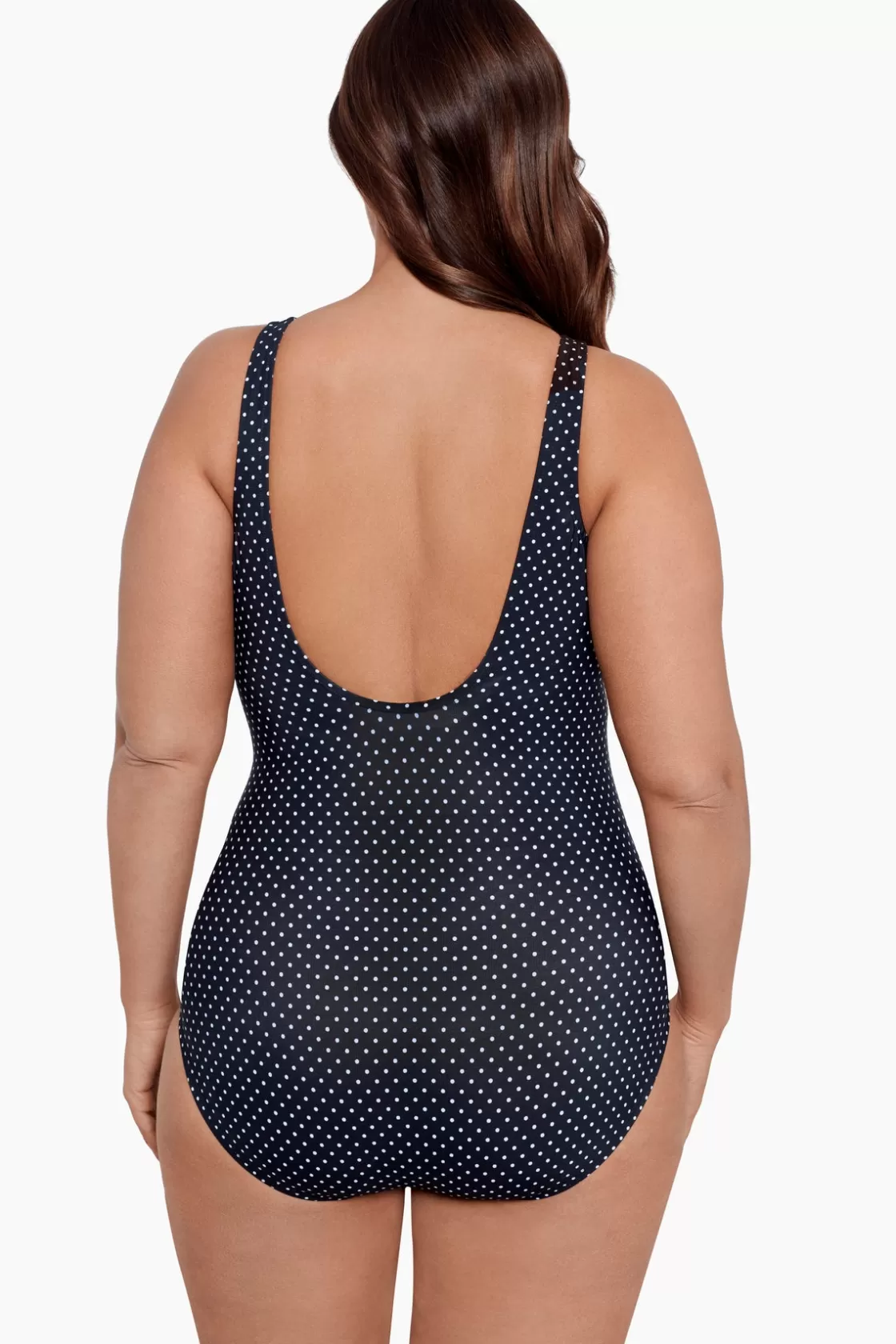 Miraclesuit One Piece^Plus Size Pin Point Oceanus One Piece Swimsuit Black/White